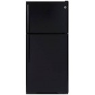 GE GTRC0KBZR Top Mount Refrigerator, 20 cu.ft. NeverClean Condenser, Upfront Temperature Controls, Gallon Door Storage, Clear Snack Pan and Reversible Door 