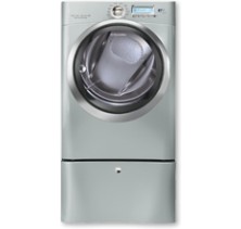 Electrolux EWMED7CJSS Silver Sands Front Load Electric Steam Dryer, 27 in, 8.0 cu.ft, with Wave-Touch Controls w/LCD Display, Touch-2-Open Door, Reversible Door, Perfect Steam Option, 14 Cycles, 9 Specialty Cycles Silver Sands