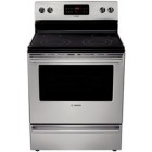 Bosch (HES30) Evolution 300 Series Free-Standing Electric Range, 4 elements, 2 dual, broil wattage 3,600 Watts, 5.4 cu.ft thermal oven, 3 cooking modes, storage drawer, hidden bake element. 