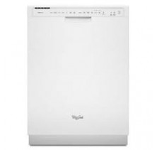 Whirlpool Gold WDF730PAYW White Dishwasher, 24 in, with 15-Place Settings, 6 Wash Cycles, Sensor Cycle, 7 Options, PowerScour Option, Adjustable Upper Rack and 55 dBA  White