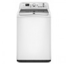 Maytag Bravos MVWB850YW White Top Load Washer, 28 in, 5.3 cu.ft, with Optimal Dispensers, Cold Wash Cycle, Powerwash Cycle, PowerSpray Technology and Allergen Cycle   White