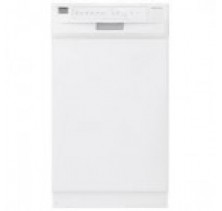 Frigidaire FFBD1821MW White Full Console Dishwasher 18 in with 6 Wash Cycles, 4 Wash Levels, Energy Saver, Delay Start and Stainless Steel Interior White