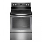 Whirlpool YWFE710H0A Freestanding Electric Convection Range, 30 in, 6.2 Cu.Ft, with Keep Warm Burner, Rapid Preheat, Extra Large Oven Window, Hidden Bake Element and Delay Bake Setting 