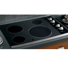 GE JCP346SMSS Stainless Steel Electric Cooktop, 30in, with 2 Ribbon, 6" Heating Elements, 8" Heating Element with PowerBoil, Hot Surface Indicator Lights and Ceramic Finish   Stainless Steel