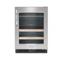 Kitchen Aid KBCS24RSSS Stainless Steel Built In Under Counter Wine Cooler, 24in, with  Two Glass Shelves, 22 Bottle Capacity & Three Temperature Zones Stainless Steel