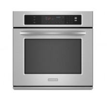 Kitchen Aid KEBK171SSS Stainless Steel Single Wall Oven, 27in, 3.8 cu.ft, with hermal Self-Cleaning Oven, Two-Element Balanced Baking & Roasting and Bread Proofing Stainless Steel