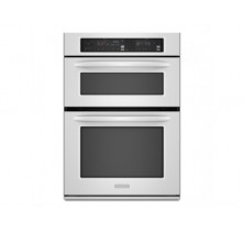 Kitchen Aid KEMS308SWH White Microwave Wall Oven, 30in, 4.3 cu.ft, with Even-Heat True Convection System, Soften and melt microwave cycles, Microwave convection and Crispwave Technology    White