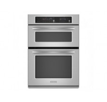 Kitchen Aid KEMS308SSS Stainless Steel Microwave Wall Oven, 30in, 4.3 cu.ft, with Even-Heat True Convection System, Soften and melt microwave cycles, Microwave convection and Crispwave Technology    Stainless Steel