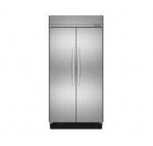 Kitchen Aid KSSC48FTS Stainless Steel Built In Side by Side Refrigerator, 48in, 29.8 cu.ft, with ExtendFresh Plus Temperature Management System, Dual Magna Seal Gasket System and ClearVue bins Stainless Steel