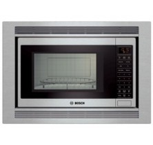 Bosch (HMB8060 Black) 800 Series 1,000 Watt Microwave, Capacity: 1.5 cu.ft., Convection Cooking, 10 Variable Power Levels, Multi-Sensor Cooking Modes, Easy-to-Read LCD Display, Flush-to-Cabinet Design Black