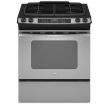 Whirlpool Gold GW399LXUS Stainless Steel Slide In Gas Range, 30in, 4.5 cu.ft, with AccuBake&reg; Temperature Management System, Control Lock, Delay Bake, Sabbath Mode, Adjustable Split Rack and Self-Cleaning Oven   Stainless Steel