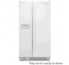 Whirlpool ED2KVEXVQ White Side by Side Refrigerator, 33in, 21.7 cu.ft, with SpillGuard Glass Shelves, Clear Crisper, Adjustable Gallon Door Bins and Dial Controls White