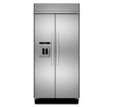 Kitchenaid KSSC42QVS Stainless Steel Built In Side by Side Refrigerator, 42in, 25.3 cu.ft, with Integrated and flush electronic through-the-door ice & water dispenser, ExtendFresh Plus Temperature Management System Stainless Steel