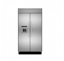 Kitchenaid KSSC48QVS Stainless Steel Built In Side by Side Refrigerator, 48in, 29.8 cu.ft, with Adjustable SpillClean Glass Shelves, Adjustable Gallon Door Bins, External Ice/Water Dispenser with In-Door-Ice Dispensing Stainless Steel