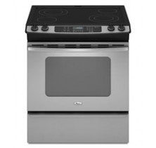 Whirlpool Gold YGY397LXUS Stainless Steel Slide In Electric Range, 30in, 4.5 cu.ft, with AccuBake Temperature Management System, Self-Cleaning Oven, Delay Bake, Sabbath Mode, Control Lock and Large Oven Window   Stainless Steel