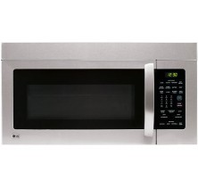 LG LMV1680DS Stainless SteelD Over the Range Microwave, 30 in, 1.6 cu.ft., 1000w, Stoppable Turntable, 180 CFM Quiet vent system: conforms to provinical Building Codes, Vista Handles, Hidden Vent Stainless Steel
