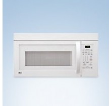 LG LMV1680DW WhiteD Over the Range Microwave, 30 in, 1.6 cu.ft., 1000w, Stoppable Turntable, 180 CFM Quiet vent system: conforms to provinical Building Codes, Vista Handles, Hidden Vent White