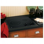 GE JP256 Electric Cooktop, 21in, with 6" Heating Element,  6"/ 9" Dual Heating Element,  Porcelain Enamel Design and Hot Surface Indicator Lights     