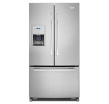 Whirlpool GI5FSAXVY Monochromatic Stainless Steel 24.9 cu. ft. French Door Refrigerator with Adjustable SpillProof Shelves Monochromatic Stainless Steel