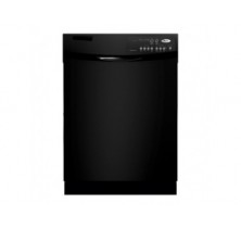Whirlpool DU1055XTVB Black Dishwasher, 24in, with Energy Star Qualification, 4 Wash Cycles, 6 Options, SheerClean Wash System, Auto Soil Sensor, PVC Racks and Quiet Partner II Sound Package Black