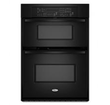 Whirlpool RMC305PVB Black Microwave Wall Oven, 30in, 1.4 cu. ft. with Microwave Oven Capacity, 3.6 cu. ft. Oven Capacity, Self-Cleaning, Delay Bake, Control Lock and Timer Preheat Countdown Black