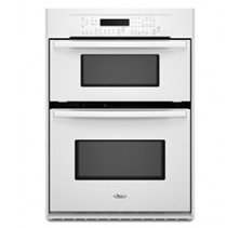 Whirlpool RMC305PVQ White On White Microwave Wall Oven, 30in, 1.4 cu. ft. with Microwave Oven Capacity, 3.6 cu. ft. Oven Capacity, Self-Cleaning, Delay Bake, Control Lock and Timer Preheat Countdown White on White