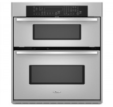 Whirlpool RMC305PVS Stainless Steel Microwave Wall Oven, 30in, 1.4 cu. ft. with Microwave Oven Capacity, 3.6 cu. ft. Oven Capacity, Self-Cleaning, Delay Bake, Control Lock and Timer Preheat Countdown Stainless Steel