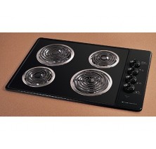 Frigidaire FEC30C4AB Black On Black 30" Electric Cooktop, 4 Multi-Wrap Coil Elements, Surface "ON" Indicator Black on Black