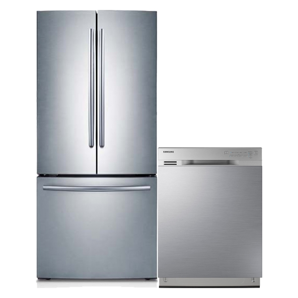 Samsung Appliance Deals French Door Refrigerator RF220NCTASR BuiltIn Undercounter Dishwasher