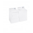 GE GJSR4160HWW 3.2 cu.ft. Top Load Washer & PDSR483EHWW 7.0 cu.ft. Front Load Electric Dryer