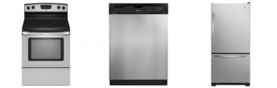 1)Amana 18.5 Cu.Ft, Bottom Mount Refrigerator. <br> 2)Amana 4.8 Cu.Ft, Electric Range, Self Clean. <br> 3)Amana Full Console Dishwasher.