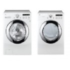 LG WM2150HW 4.0 Front Load Washer & 7.0 Front Load Dryer with Direct Drive Motor