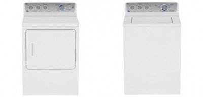 1)GE Allura GMAN3000MWS Washer, 3 Cycles, 630 rpm. <br> 2)GE Allura GMMP400EMWS  Electric Dryer, 7.0 Cu.Ft, 3 Cycles, 4 Temps.