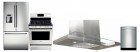 1)Bosch 25.9 Cu.Ft, French Door Refrigerator. <br>2)Bosch 5.0 Cu.Ft, Gas Range, Self Clean, Convection. <br> 3)Bosch Fully Integrated Dishwasher. <br> 4)Cyclone Wall Mount Canopy Hood, 30 in, 550 CFM.