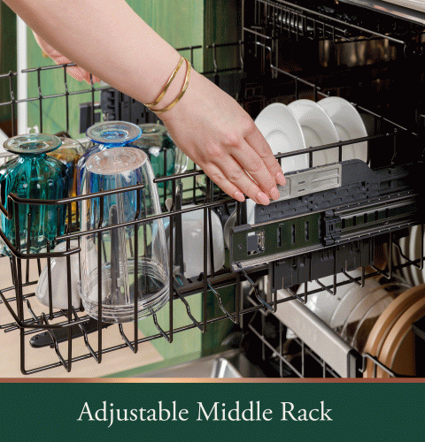 Smooth-Glide Adjustable Middle Rack