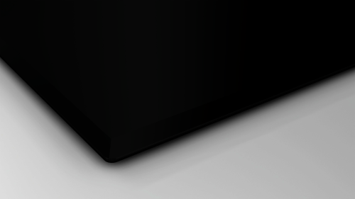 Black Glass with a frameless design