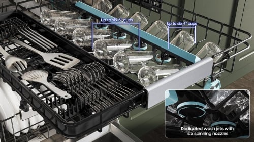 Dedicated Wash Jets for Drinkware - DW90F89P0USRAA