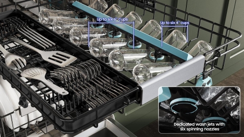 Dedicated Wash Jets for Drinkware - DW90F89T0UMTAA
