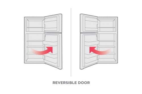 Porte réversible