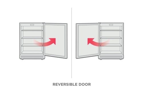 Option d'ouverture de porte réversible