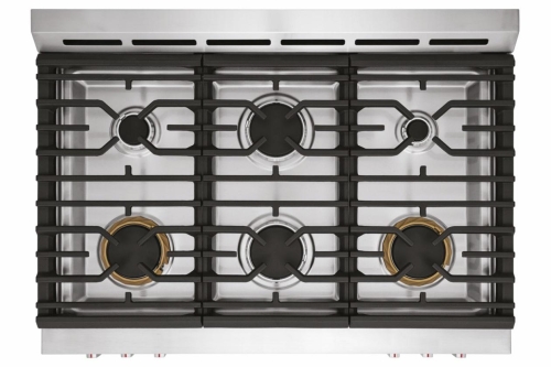 Flexible six burner cooktop