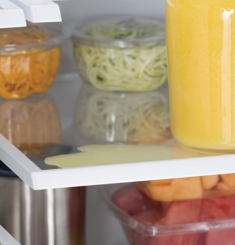 Spill-proof shelves Spill-proof shelves