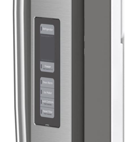 Internal controls with actual-temperature setting display - GWE23GYNFS