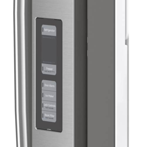 Internal controls with actual-temperature display Internal controls with actual-temperature display