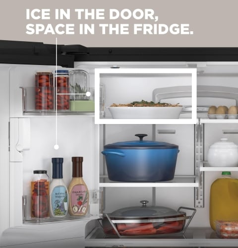 Space-saving icemaker