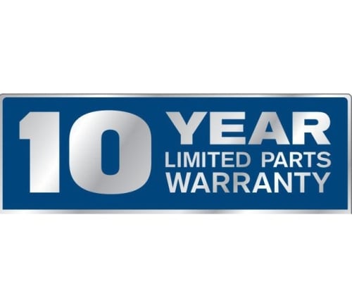 10-Year Limited Parts Warranty on the Compressor