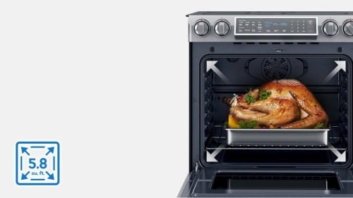 5.8 cu. ft. Capacity - NE58K9560WS 5.8 cu. ft. Capacity - NE58K9560WS