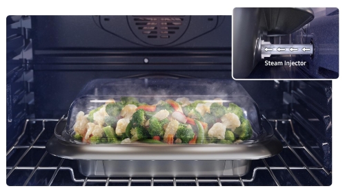 Créez des plats plus sains à l'aide du plateau de cuisson vapeur de Samsung.* - NV-AS7000CS Créez des plats plus sains à l'aide du plateau de cuisson vapeur de Samsung.* - NV-AS7000CS