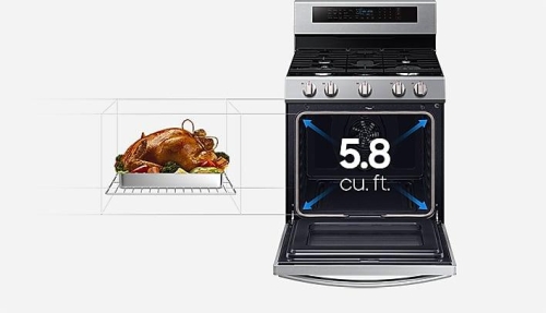 5.8 cu. ft. Capacity - NX58M6650WS 5.8 cu. ft. Capacity - NX58M6650WS