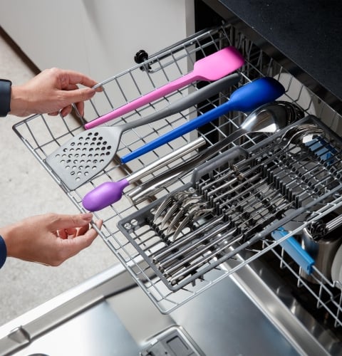 Third Rack with Removable Silverware Caddy Third Rack with Removable Silverware Caddy